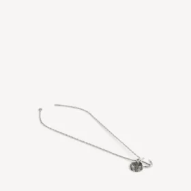 Anchor crest charms necklace in antique silver