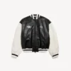 Balenciaga | nba collaboration varsity jacket in black/white