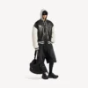 Balenciaga | nba collaboration varsity jacket in black/white