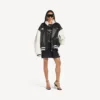 Balenciaga | nba collaboration varsity jacket in black/white