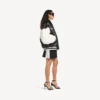 Balenciaga | nba collaboration varsity jacket in black/white