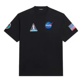 Balenciaga x NASA Crossover Space Retro Short Sleeve Tee “Black” 651795TKVD71070