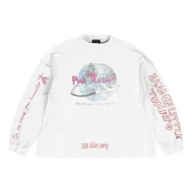 Balenciaga x Pink Martini Long Sleeve T-shirt Oversized “Ecru” 699191TMVN99800