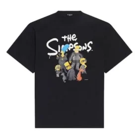 Balenciaga x THE SIMPSONS Oversized Cotton T-Shirt “Black” 676589TLVG71000