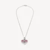 Darling necklace in silver/fushia