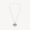 Darling necklace in silver/fushia