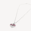 Darling necklace in silver/fushia