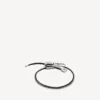Diy zip bracelet in shiny silver/antique silver/black