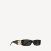 Dynasty rectangle sunglasses in black