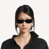 Dynasty rectangle sunglasses in black