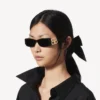Dynasty rectangle sunglasses in black