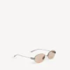 Gossip oval af sunglasses in dark ruthenium/brown