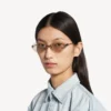 Gossip oval af sunglasses in dark ruthenium/brown