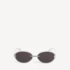 Gossip oval af sunglasses in silver/black