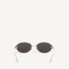 Gossip oval af sunglasses in silver/black