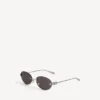 Gossip oval af sunglasses in silver/black