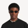 Gossip oval af sunglasses in silver/black
