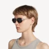 Gossip oval af sunglasses in silver/black