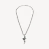 Goth snake necklace  in antique silver