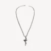 Goth snake necklace  in antique silver