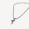 Goth snake necklace  in antique silver