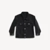 Kids – balenciaga oversized jacket in black faded