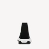 Kids – speed recycled knit sneaker in black/white