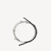 Malibu pearl bracelet/choker in black/white/shiny silver