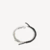 Malibu pearl bracelet/choker in black/white/shiny silver