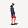 Men’s 3b football polo hoodie in dark navy