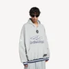 Men’s 3b football polo hoodie in grey/white