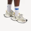 Men’s 3xl sneaker with charms in white/yellow/silver/black