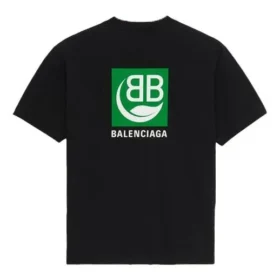 Men”s Balenciaga Logo Printing Short Sleeve Black 594579THV631000