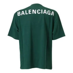 Men”s Balenciaga Logo Printing Short Sleeve Green 570805THV803230