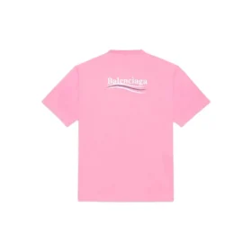 Men”s Balenciaga Logo Printing Short Sleeve Pink 641675TJVF75713