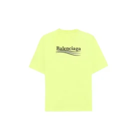Men”s Balenciaga Logo Printing Short Sleeve Yellow 641675TJVF77110