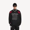 Men’s balenciaga | nba collaboration oversized long sleeve t-shirt in black/multicolor