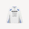 Men’s balenciaga | nba collaboration oversized long sleeve t-shirt in white/multicolor
