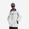 Men’s balenciaga | nba collaboration oversized zip-up hoodie in white/multicolor