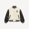 Men’s balenciaga | nba collaboration varsity jacket in ivory