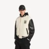 Men’s balenciaga | nba collaboration varsity jacket in ivory
