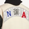 Men’s balenciaga | nba collaboration varsity jacket in ivory
