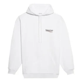 Men”s Balenciaga Political Campaign Logo White 600583TIV539040