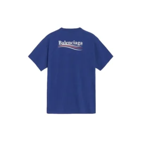 Men”s Balenciaga Political Campaign Printing Version Short Sleeve Royal blue 508203TAV444540