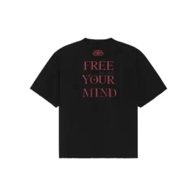 Men”s Balenciaga Printing Large Short Sleeve Black 641614TJV781000
