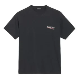 Men”s Balenciaga Printing Version Short Sleeve Black 570803TAV441000
