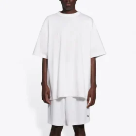 Men”s Balenciaga Smiling Face Short Sleeve White 651795TKV769140