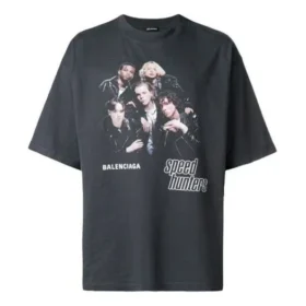 men s balenciaga speed hunter series printing logo retro loose short sleeve black 541877tcv381055 1 280x280 - Men"s Balenciaga Speed Hunter Series Printing Logo Retro Loose Short Sleeve Black 541877TCV381055