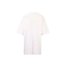 Men”s Balenciaga SS21 Cotton Logo Round Neck Short Sleeve White 641655TJV879040