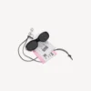 Men’s charm/keychain train ticket in white/black/pink